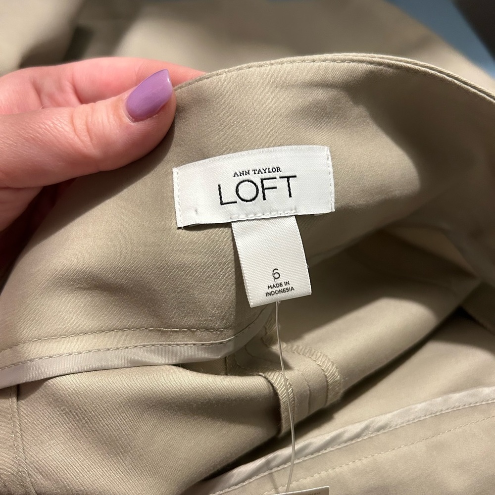 NEW Ann Taylor LOFT Tan Mini Skirt Size 6 - Picture 5 of 6